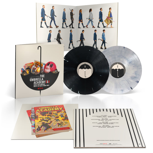 The Umbrella Academy Seasons 3 & 4 (Original Series Soundtrack) - 2 x LP White W /Black Splatter & Black W/ White Splatter - Jeff Russo & Perrine Virgile
