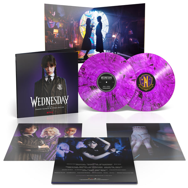 Wednesday 2 x 'Purple Goth with Smoky Shadow' Vinyl - Danny Elfman & Chris Bacon