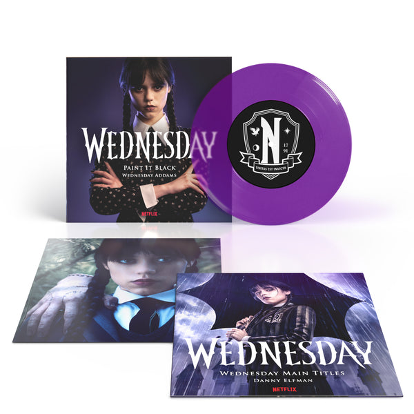 Paint It Black/Wednesday Main Theme 7" - 'Transparent Purple  Vinyl' - Danny Elfman