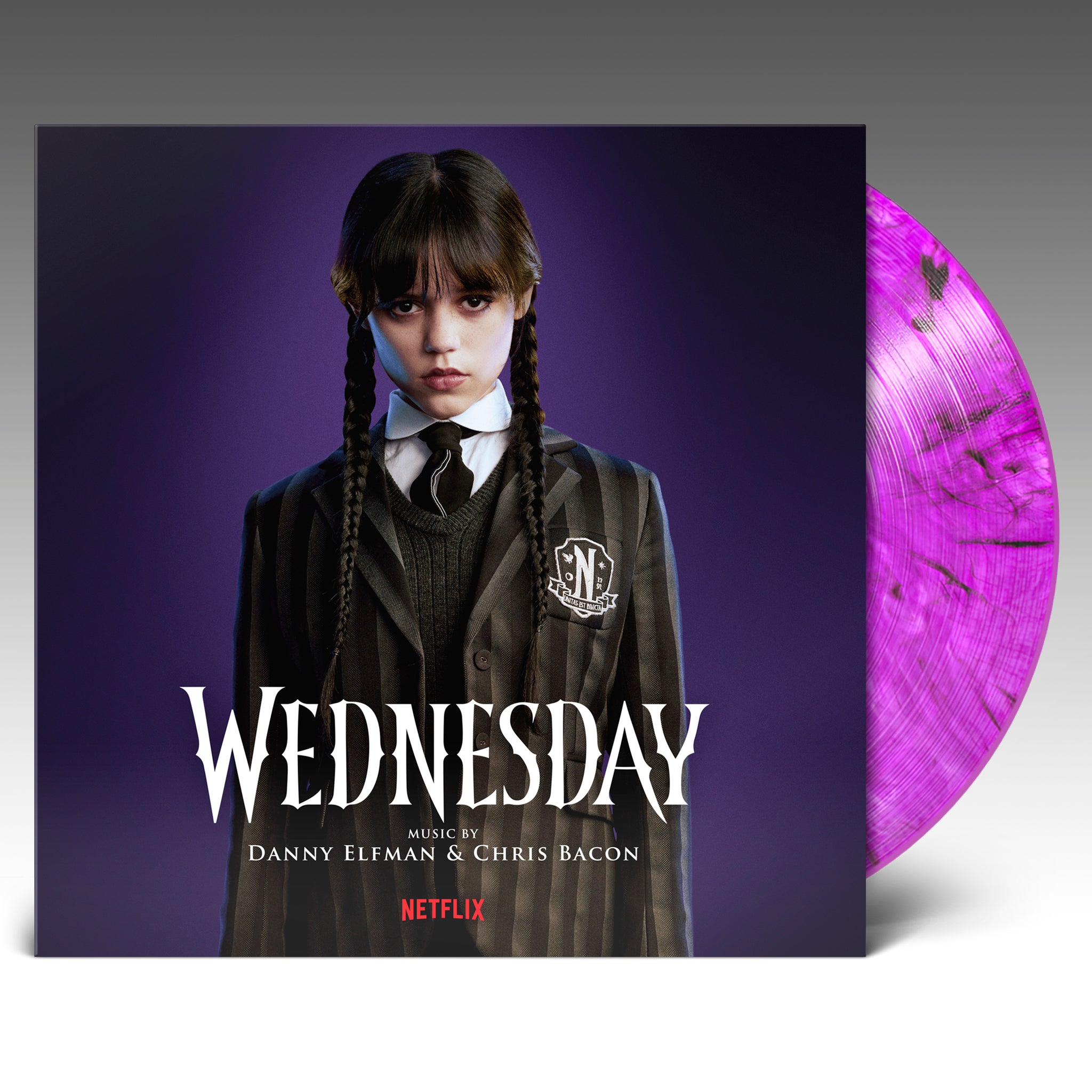 Wednesday 2 x 'Purple Goth with Smoky Shadow' Vinyl - Danny Elfman & Chris Bacon