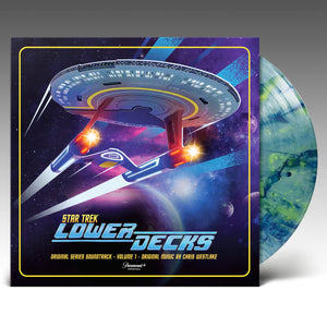 Star Trek Lower Decks (Original Series Soundtrack) 2 x Blue and Yellow Swirling Galaxy Vinyl